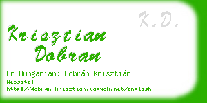 krisztian dobran business card
