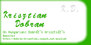 krisztian dobran business card